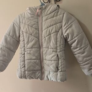 London Fog Light Gray Puffer Jacket for Kids